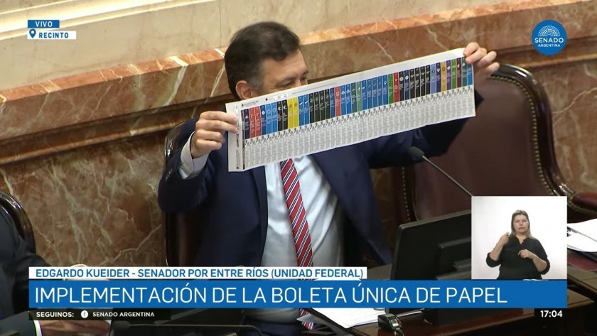 El Senado aprobó en general la Boleta Única de Papel y el proyecto vuelve a Diputados